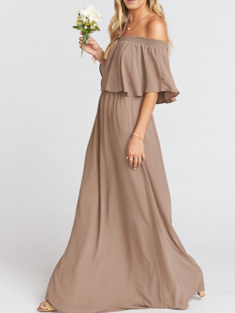 Show Me Your MuMu Hacienda Maxi Dress - Dune Chiffon Size Large